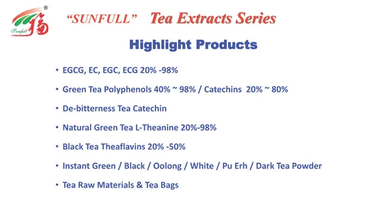 Green Tea Leaf Extract Powder 90% 95% 98% Epicatechin 